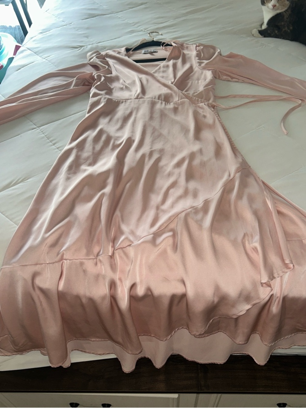 Motherhood Silky Maternity/ Nursing dress Blush Pink
